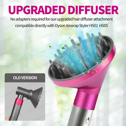 Hair Styler Nozzle for Dyson Airwrap HS01/HS05 & Sencicimen X9 – Multi Hair Curler & Smoothing Brush Attachment