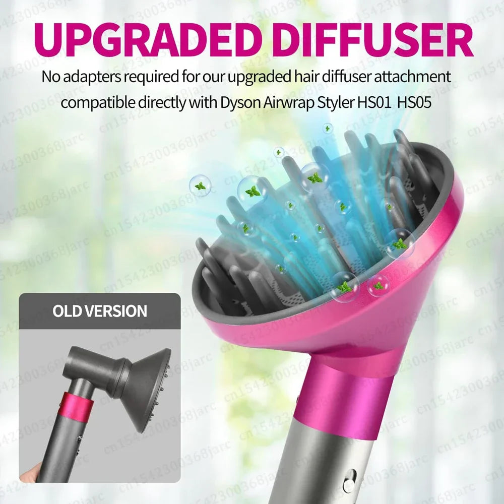 Hair Styler Nozzle for Dyson Airwrap HS01/HS05 – Multi Hair Curler & Smoothing Brush Accessory