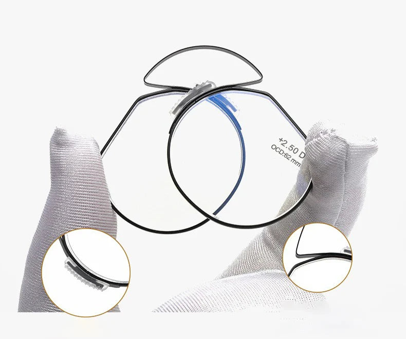 Clip-On Nose Reading Glasses – Anti-Blue Light Presbyopic Eyewear for Men & Women, 1.5 Magnification