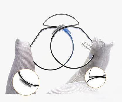 Clip-On Nose Reading Glasses – Anti-Blue Light Presbyopic Eyewear for Men & Women, 1.5 Magnification