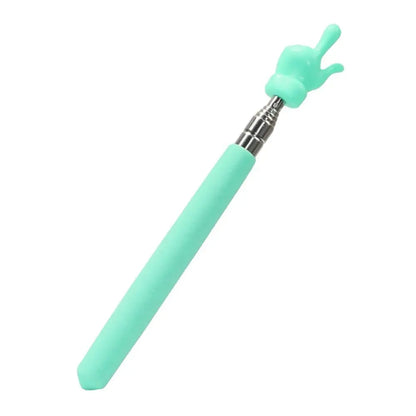 Stainless Steel Telescopic Teaching Pointer – Finger-Design Reading & Presentation Stick for School & Office Supplies
