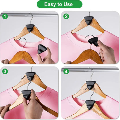 12pcs Closet Hangers Connector - Triangle Closet Extender Clips for Wardrobe Clothes Coat - Organizer Hanger Space Saving Hook