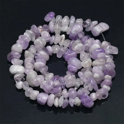 16 Inch Natural Stone Chip Beads - 5-8mm Irregular Crystal Agate Gravel Beads for DIY Bracelets & Jewelry Making