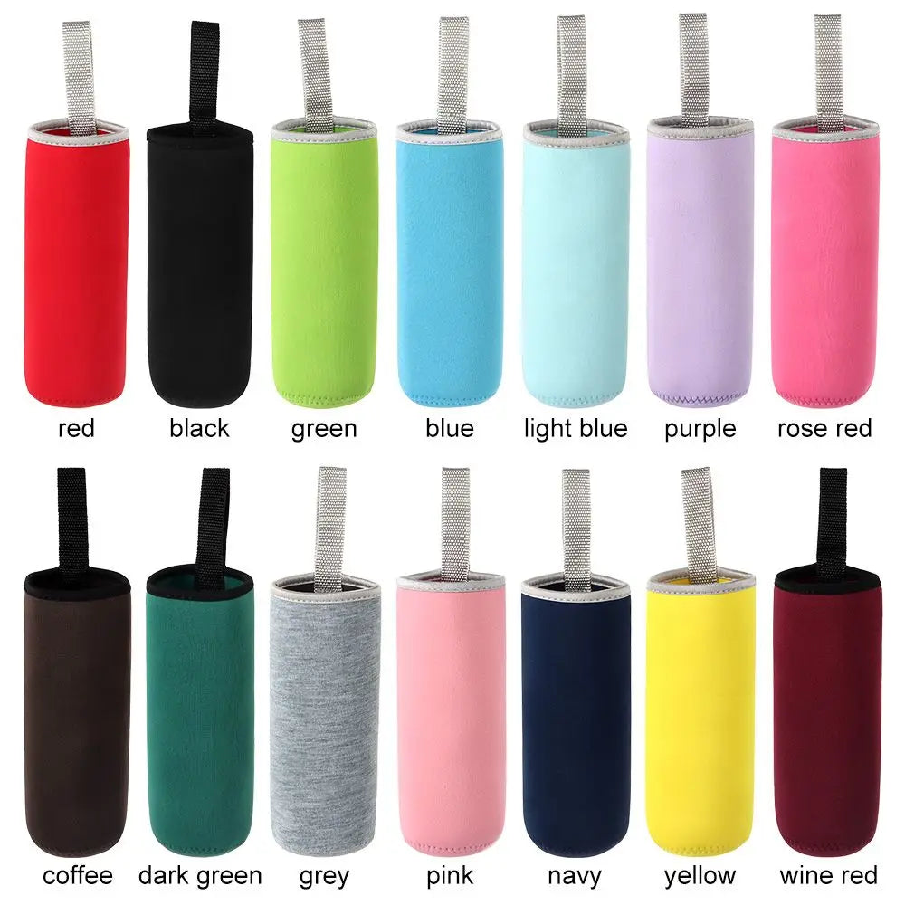 550ml Portable Neoprene Vacuum Cup Sleeve - Water Bottle Cover Insulator Bag for Glass Bottles - Sport Camping Accessory