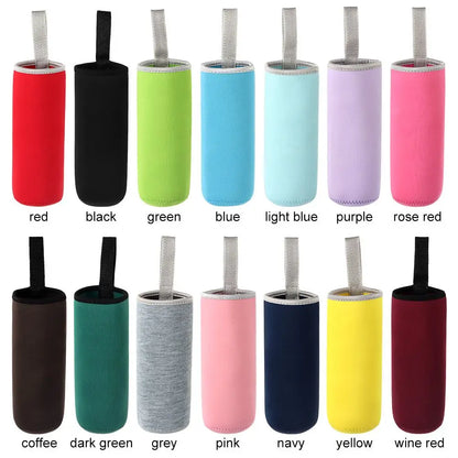 550ml Portable Neoprene Vacuum Cup Sleeve - Water Bottle Cover Insulator Bag for Glass Bottles - Sport Camping Accessory