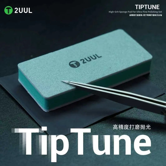 2UUL TIPTUME High-Grit Sponge Pad Tweezers – Ultra-Fine Polishing and Grinding Tool Set for Mobile Phone Repair FM02