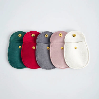 10-Pack Velvet Jewelry Snap Pouches – Gift Packaging Bags for Earrings, Necklaces, Travel & Weddings