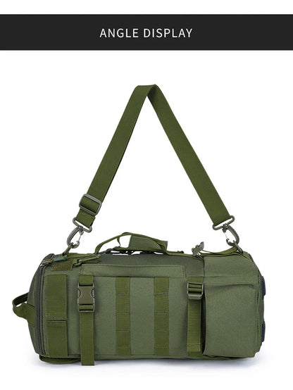 Tactical Fishing Backpack – Multifunctional Tackle Bag with Rod Holders, Molle Storage for Fishing, Camping & Hiking