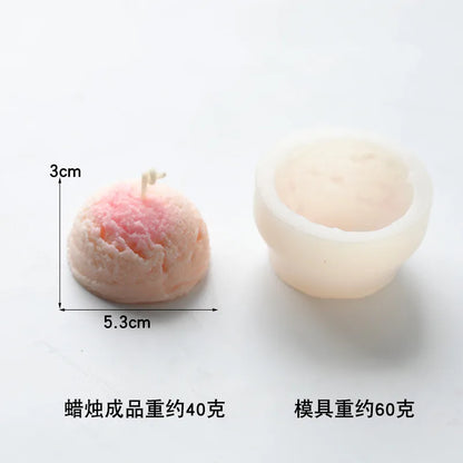 3D Ice-Cream & Fruit Silicone Mold — Handmade Candle, Soap, Resin, Clay & Cake Decorating Tool