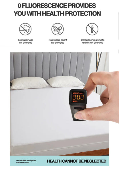 Waterproof Mattress Protector with Zipper - Soft, Breathable & Noiseless Cover for Single, Double, Queen, or King Size Bed