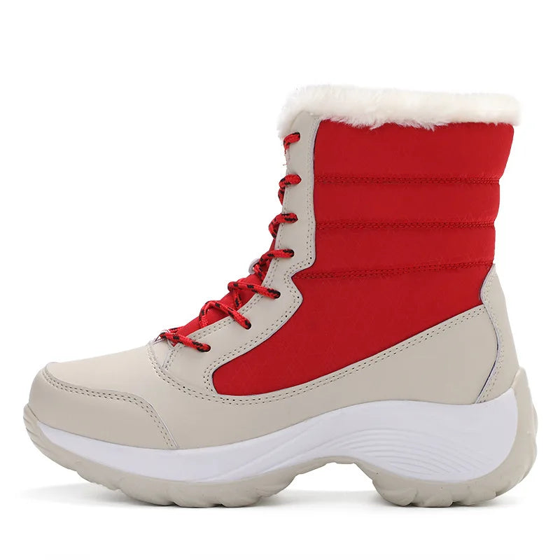 Women’s Snow Boots — Non-Slip Waterproof Fur-Lined Platform Ankle & Thigh-High Winter Boots with Wedges