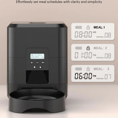 Smart Automatic Pet Feeder — Timed Cat & Dog Food Dispenser with Slow Feed Bowl
