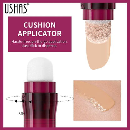 USHAS Sponge Tip Foundation Concealer – Waterproof, No Makeup Removal, 12 Colors Available
