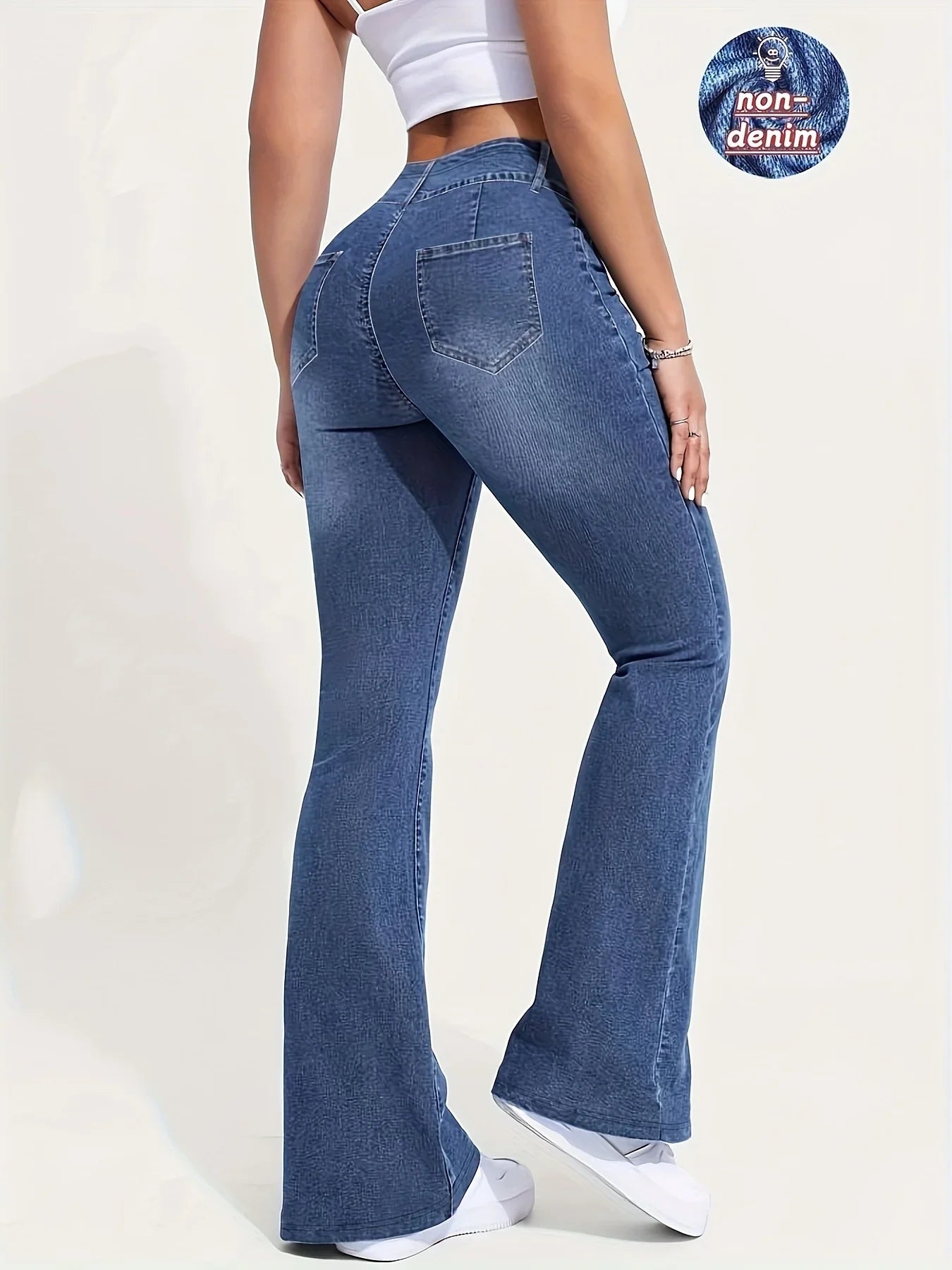 Women's Printed High Waist Leggings - Stretch Wide Leg Fitness & Casual Fashion Pants