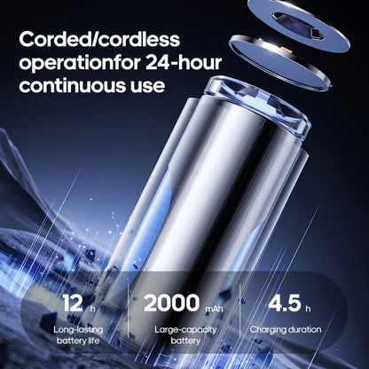 KINSCOTER Portable Air Conditioner Fan – 2000mAh Quiet Desktop Tower Fan, Wall-Mountable Non-Drilling Circulating Fan with 3 Adjustable Speeds