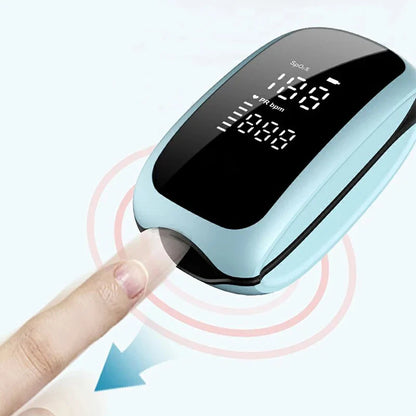 Rechargeable Finger Pulse Oximeter – SpO2 Blood Oxygen Saturation Monitor with Heart Rate and Rate Measurements, LED Display