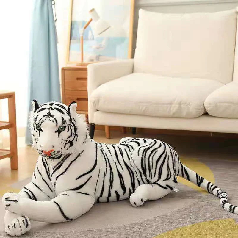 20-25cm Giant Realistic Tiger & Collie Dog Plush – Cute Forest Animal Pillow Toy Gift for Girls