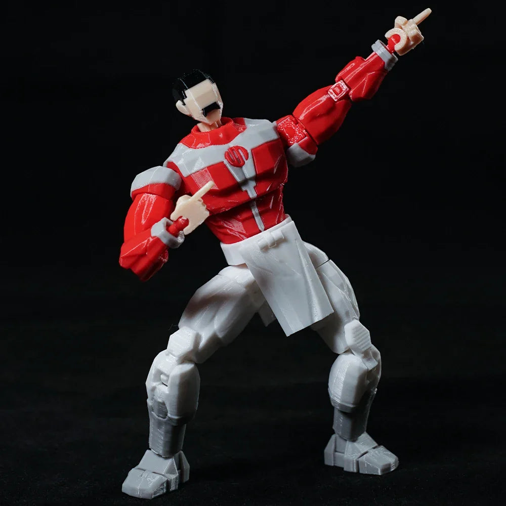 3D Printed Invincible 2.0 Superhero Action Figure – Multi-Jointed Anime Model, Shapeshift Toy & Gift Ornament