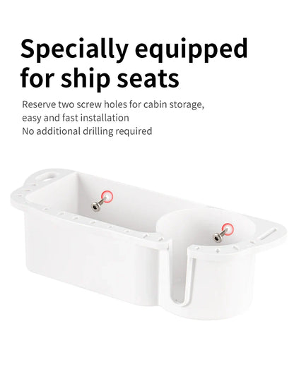 Marine Storage Caddy Box – Universal Boat Cup Holder, Phone & Drink Organizer for Yacht, Pontoon, & Fishing Cabin