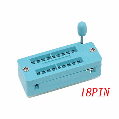 2.54mm Green DIP ZIF IC Socket – Universal P14-P40 Pin Solder Type Test Socket for IC Lock