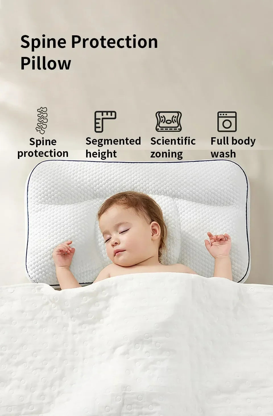 Baby Neck Pillow for Newborns – Nursing Cushion & Infant Bedding Accessory for Comfortable Sleep