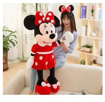 Disney Mickey & Minnie 35cm Plush Toy Cute Couple Red Pink Gift for Kids