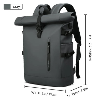 HK Expandable Travel Backpack for Men – Large Capacity Waterproof 15.6” Laptop Bag, Hiking Rucksack & Cycling Daypack with USB Port