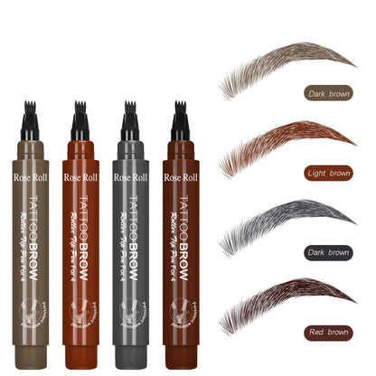 4-Tip Beard Filler Pen – Long-Lasting Beard & Mustache Enhancer for Hair Coloring, Shaping & Eyebrow Definition Tool