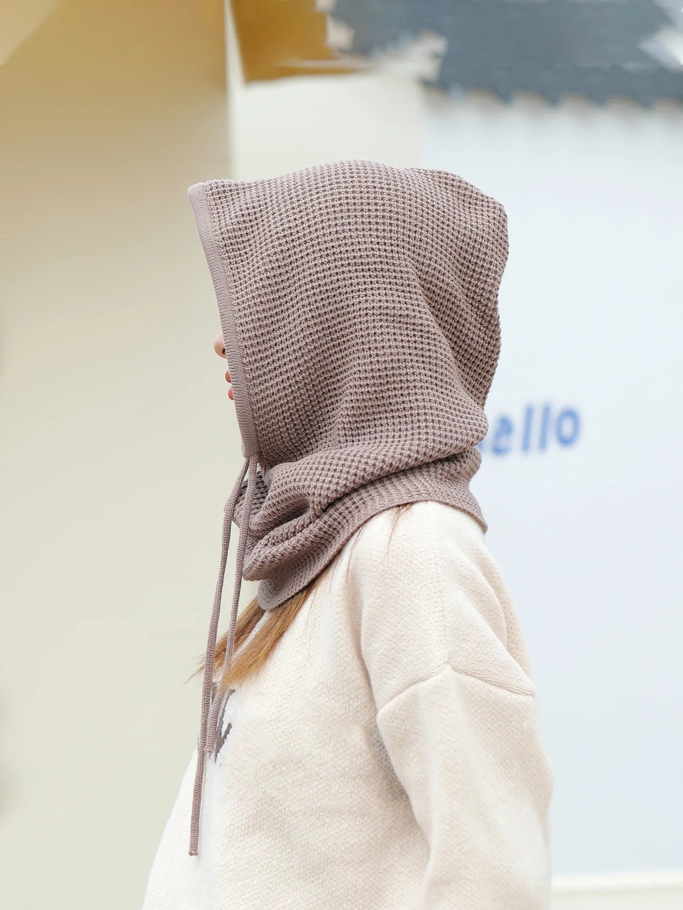 Women’s Winter Beanie Hat with Knit Balaclava – Neck Warmer & Ski Snow Scarf