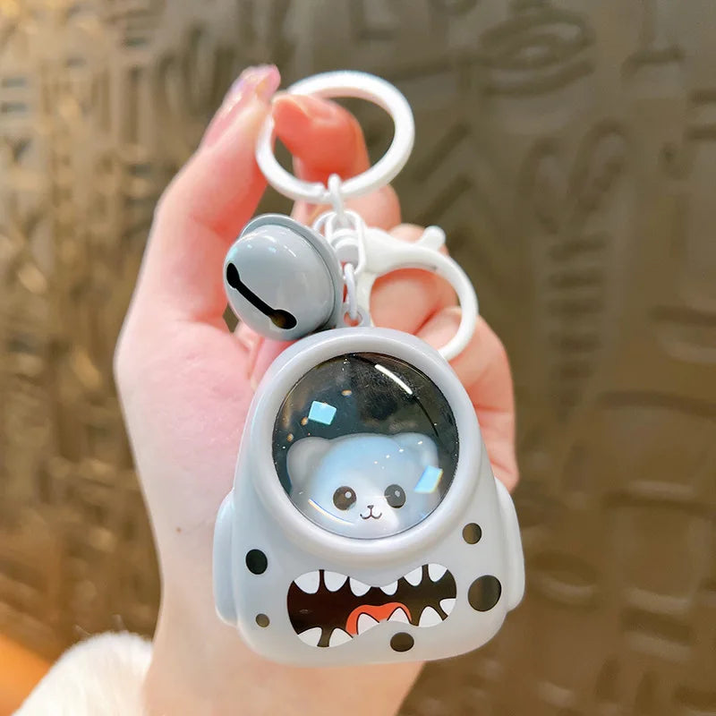 IFYOUOO Luminous Capybara Keychain — Cute Cartoon Space Capsule Keyring for Bags & Gifts