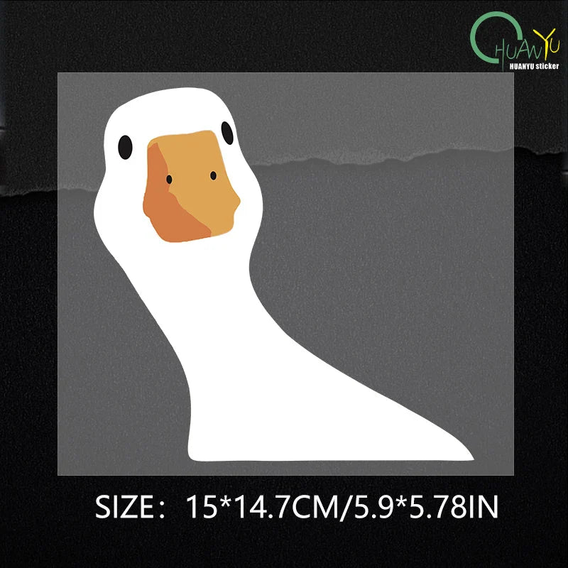 Car Safety Caution Decal - Cute Doubtful Duck with Question Mark for Auto & Truck Windows