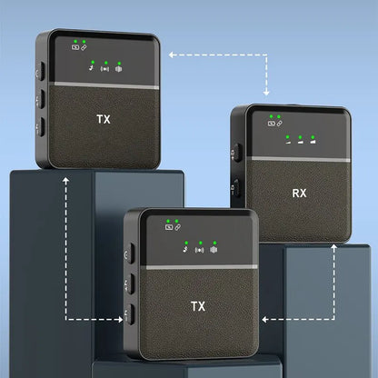 Multi-Function Wireless Microphone Receiver for iPhone, Android, and Live Gaming - Noise Reduction, Radio Recording Mic
