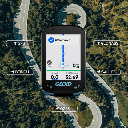 GEOID CC600 Bike Computer – Color Screen Smart GPS Speedometer with Wireless ANT+, WIFI, 11 Languages & Cycling Odometer