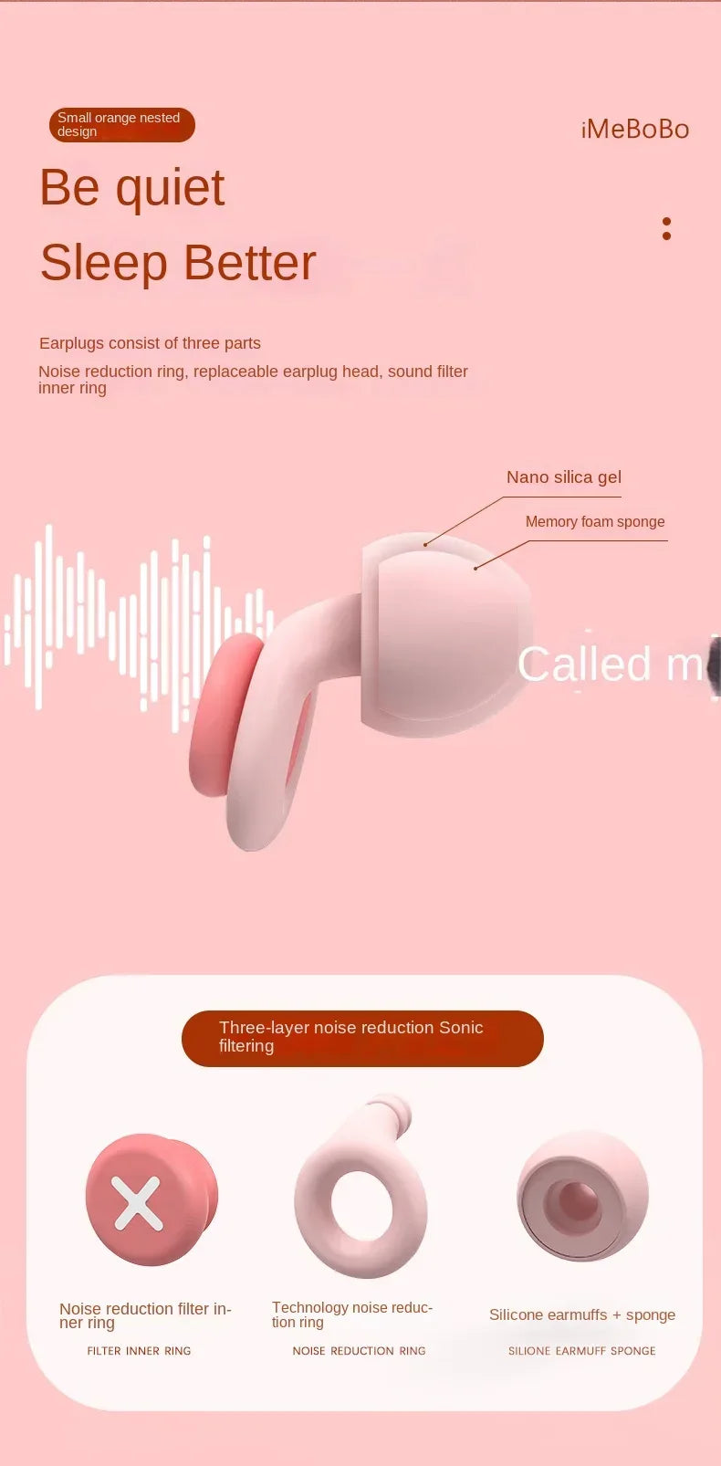 New Silicone Earplugs for Sleep – Soft Noise Cancelling, Soundproof Foam with Slow Rebound Protection