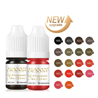 New Top Tattoo Microblading Paint Ink: 3ml Pigment for Semi Permanent Body Art - Eyebrows, Eyeliner, Lips Tint Makeup Supplies