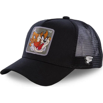 Anime Bunny TAZ DUCK Snapback Cap – Cotton Baseball Hat for Men & Women, Hip Hop Dad Mesh Trucker Cap