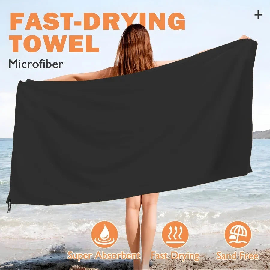 Quick Dry Sports Towel - Extra Large Microfiber Swimming, Pool, Beach & Travel Towel for Outdoor Activities