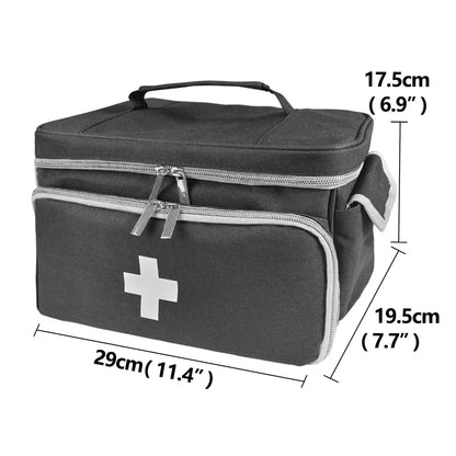 Travel First Aid Kit Bag – Multifunctional Medical Storage Organizer with Layered Medicine Boxes for Home & On-the-Go