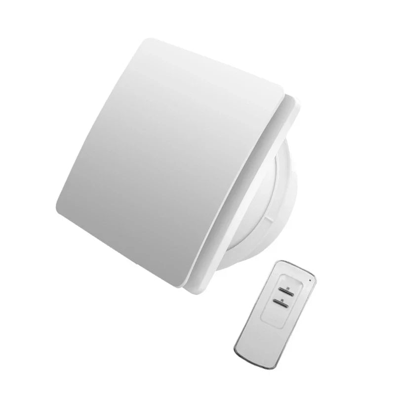 Small Powerful Air Extraction Wall Fan — Adjustable Timer Bathroom Ventilation Fan with Moisture Detection
