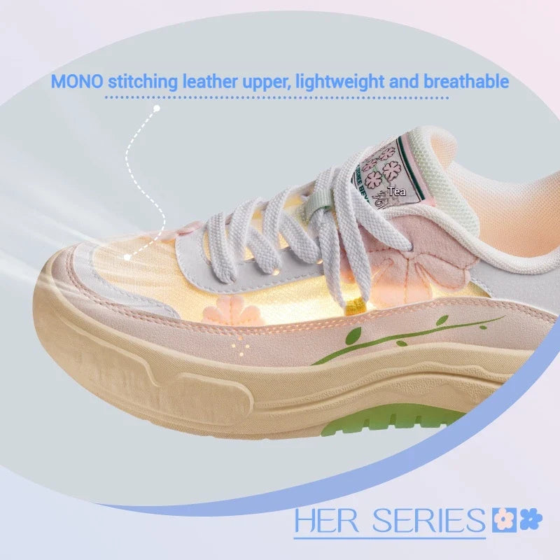 361° Women's Board Sneakers - Breathable Thick-Soled Anti-Slip Casual Shoes 682526608