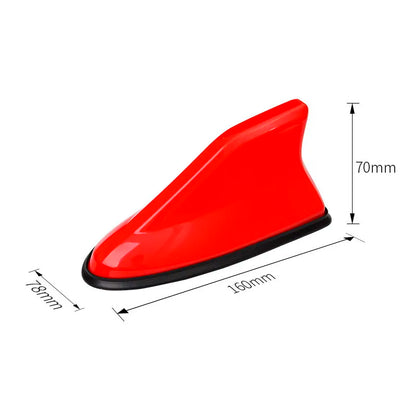 Universal 16cm Carbon Fiber Look Shark Fin Antenna: Auto Radio AM FM Signal Amplifier - Roof Top Mount Aerial Toppers for Cars