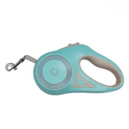 LED Flashlight Pet Leash - Retractable Lighted Night Outdoor Walking - Non-Slip Handle - 5M/3M - Dog Supplies