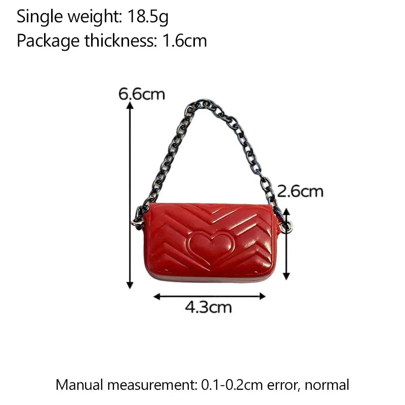 1:12 Dollhouse Miniature Shoulder & Crossbody Bags – Decorative Toy Accessories for Dollhouse Collectors