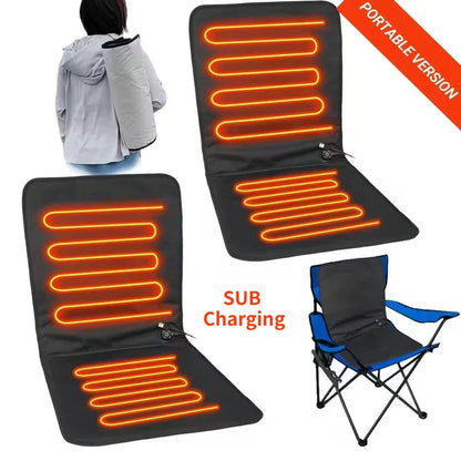 Winter USB Heated Seat Cushion 90x43cm – Waterproof 3-Level Temperature Heating Pad for Car, Office, Bed & Outdoor Use