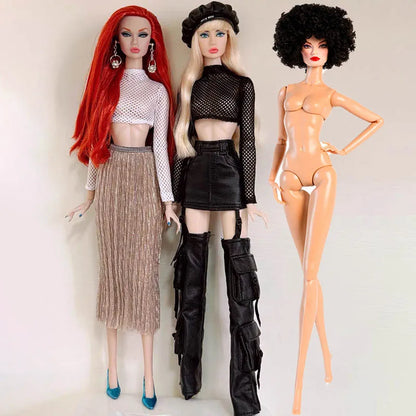 32cm Celebrity Makeup FR Supermodel Nude Doll – 1/6 BJD Movable Joints DIY Dress-Up Toy Gift