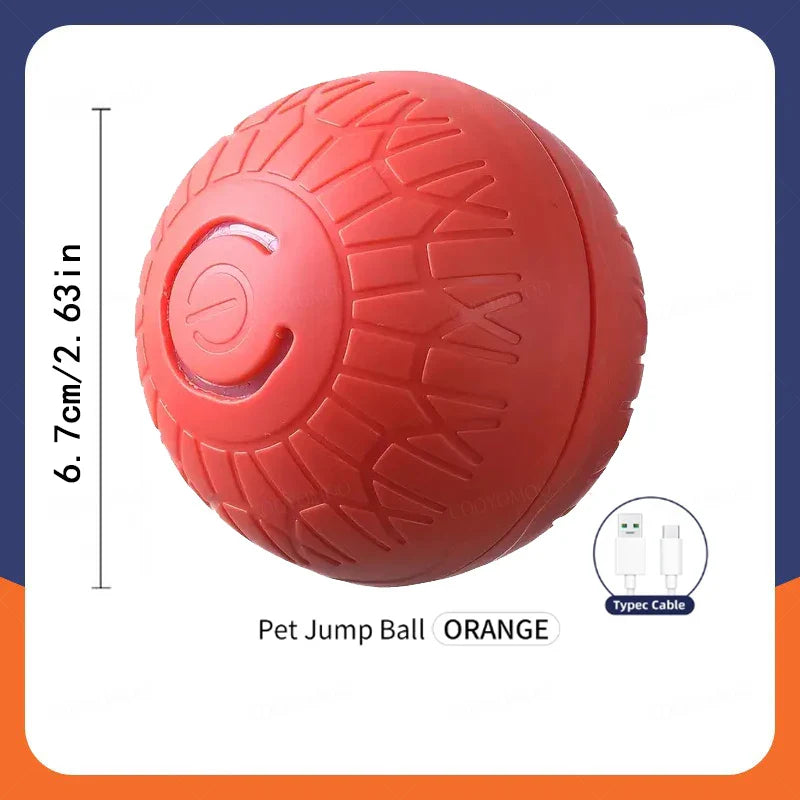 Smart Interactive Dog Toy Ball – USB Rechargeable Automatic Rolling & Bouncing Chew Toy for Puppies to Large Dogs