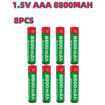 NEW 8800mAh Rechargeable AAA Alkaline Battery – 1.5V for Clocks, Mice, Computers, Toys & More