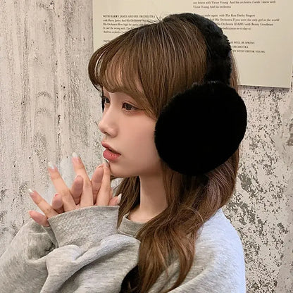 Winter Ear Warmer: Soft Plush Earflap EarMuffs for Women & Men - Fashion Solid Color Outdoor Cold Protection Ear Cover