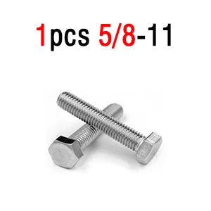 304 Stainless Steel Hex Head Screw – American-Made ANSIB18.2.1 Standard Bolts in 1/4, 5/16, 3/8, 7/16, 1/2, 5/8 Sizes