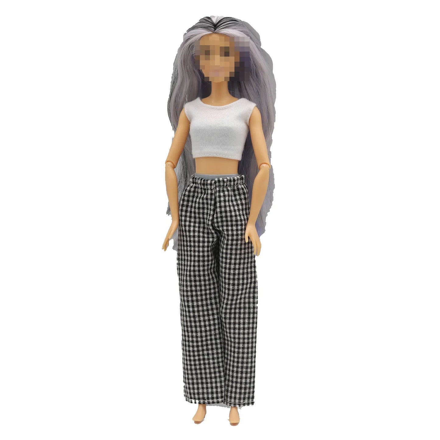 Barbie Doll Claus Outfit Set - 30cm 1/6 Scale T-Shirt & Elastic Pants Daily Wear Accessories